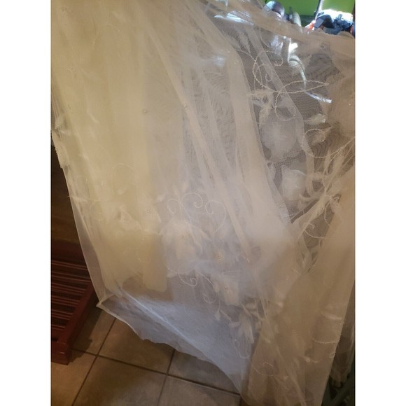 AS IS Watters Wtoo 10302 Sz 8 Bridal Street 32b Wedding Dress ivory english net - Picture 7 of 12